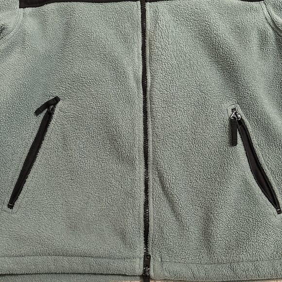Columbia‎ Titanium Two Tone Fleece Zip Black And Light Green Fleece Women Medium - Picture 4 of 10